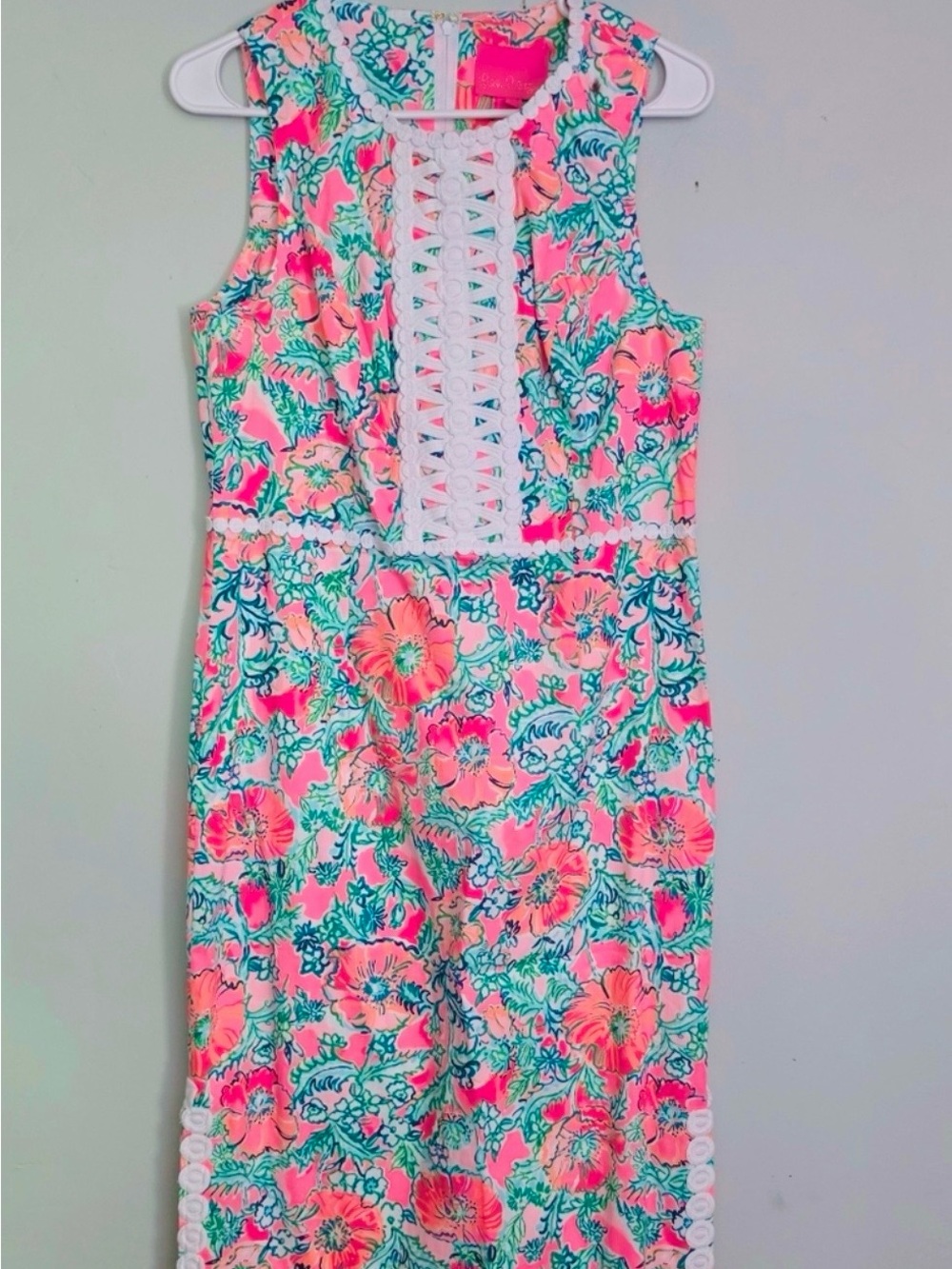 NWT Lilly Pulitzer Maxi Dress Soleil Pink and Perfect Poppy size 4